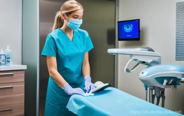 치과 감염 관리 실무 - Prompt 1: The Welcoming and Meticulously Clean Dental Environment**